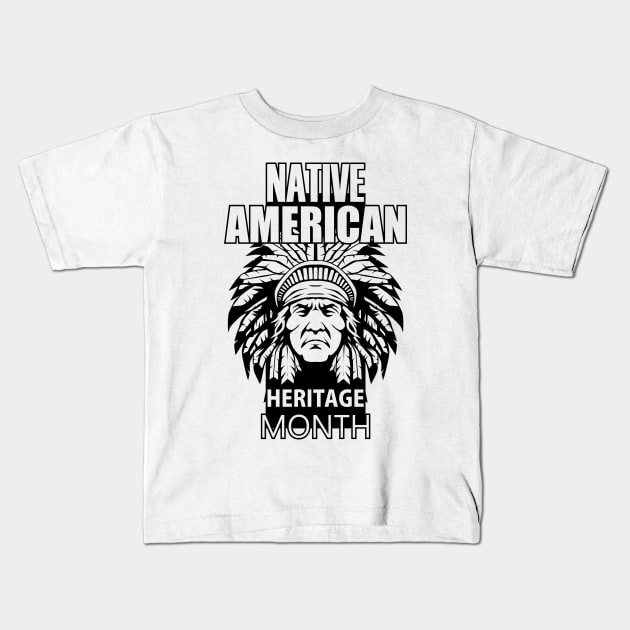 Native American Heritage Month Kids T-Shirt by casikancil